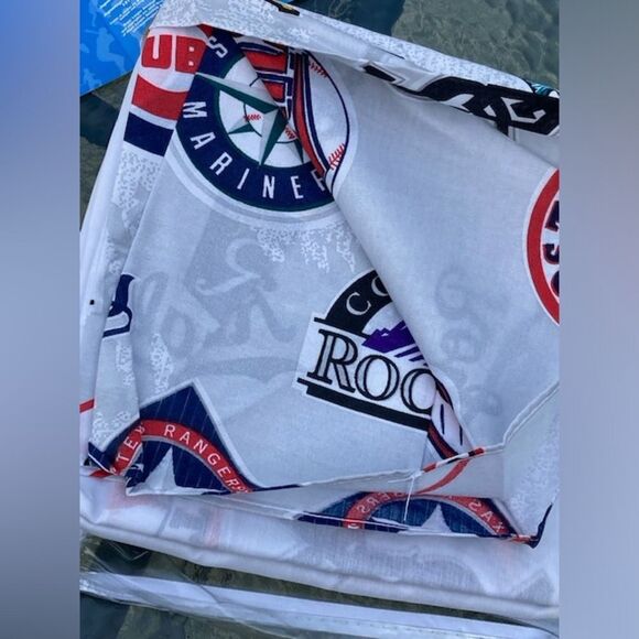 Baseball MLB Logo Retro Bedskirt for Twin Bed Made in USA Open Package - Picture 12 of 16